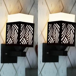 Gojeeva Black Wood Square Wall Lamps-picture-33