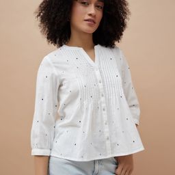Fame Forever by Lifestyle Embellished Embroidered Cotton Top-picture-14