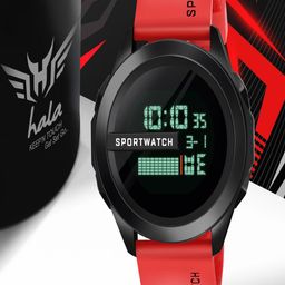 Hala Men Dial & Straps Digital Multi Function Watch HALA-1140-RED-5