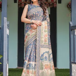 ALMAARI FASHION Ethnic Motifs Pure Cotton Saree-picture-8
