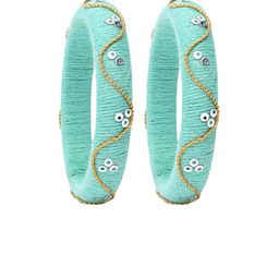 Asthetika Kids Set Of 2 Taara with Golden Thread Bangles image 4