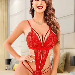 exciting Lives Women Babydoll Red Lingerie Set-image-78