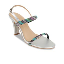 SCENTRA Embellished Party Block Sandals with Buckles-6