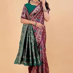 Suratwala Woven Design Saree With Blouse Piece-19