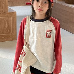 LULU & SKY Girls Henley Neck Applique T-shirt-image-67