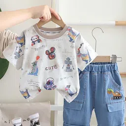 POP STREET KIDS Boys Printed T-shirt With Shorts-picture-38