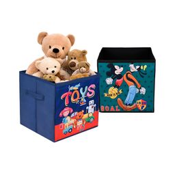 YK Navy Blue & Green 2 Pieces Printed Storage Box Organisers-image-98