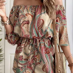 StyleCast Women Ethnic Off-Shoulder Printed Jumpsuit-picture-37
