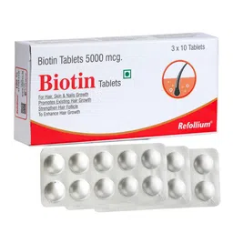 refollium Biotin 5000 mcg Tablets - 30 N-44