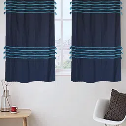Dekor World Multicoloured Set of 2 Embellished Window Curtain-53