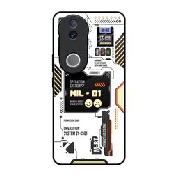 QRIOH Tech Display Printed Vivo V50e 5G Impact Resistant Back Case-3