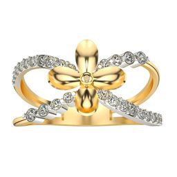 VALANOVA 14KT Gold Diamond Studded Ring 2.78 g-image-20