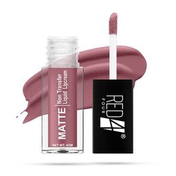 RED 4 Non Transfer Matte Liquid Lipstick - 4 g - Deco Rose - 212-17