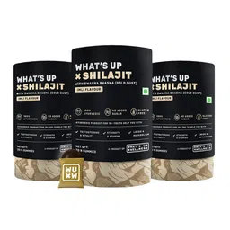 What's Up Wellness Set Of 3 Shilajit Resin Gummies With 24KGold Dust Boost-30 Gummies Each image 1