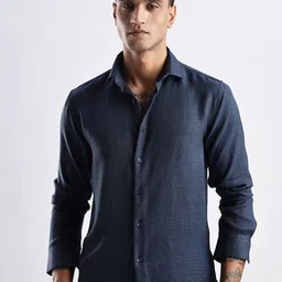 THE BEETEL HOUSE Men Milange Linen Look Regular Slim Fit Casual Shirt-image-69