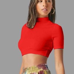 Dream Beauty Fashion Women High Neck Fitted Crop Top-picture-15