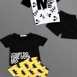 HELPOM Kids Pack Of 2 Printed Short Sleeves T-shirt With Shorts-picture-12