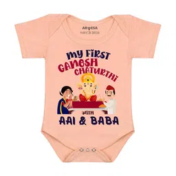 Arvesa My First Ganpati Printed Bodysuit-image-79