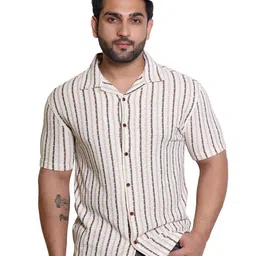 Hallinton Striped Spread Collar Comfort Cotton Shirt-picture-42