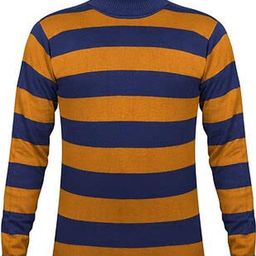CLOTHIFY Boys Striped High-Neck Pullover Sweater-image-128