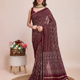 Rangtulika Ethnics Bandhani Gotta Patti Silk Blend Bandhani Saree-picture-26