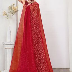 Mitera Bandhani Zari Silk Blend Bandhani Saree-10