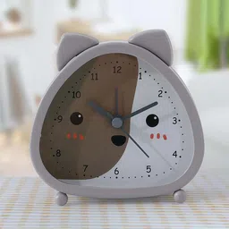Ekhasa Grey & White Colourblocked Quirky Traditional Alarm Clock-56