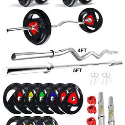 YMD Set Of 25 Rods & Plates Home Gym Combo-25
