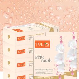 TULIPS Set Of 6 White Musk Moisturizing Nourishing Soap-125g Each-16