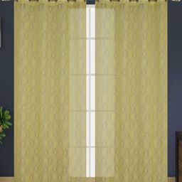 Galaxy Home Decor Green Set of 2 Sheer Window Curtain-15