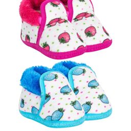 NESKA MODA Set of 2 Pair 6 To 12 Months Infants Velvet Baby Booties-30