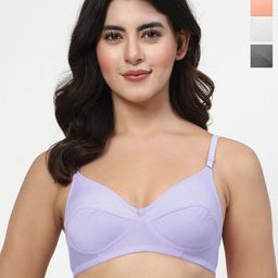 LILY Enimsaj Women Pack Of 4 Non Padded Full Coverage Everyday Bra-35