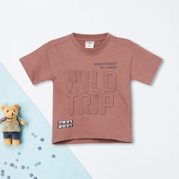 max Boys Typography Printed V-Neck Regular Fit Cotton T-shirt-image-83