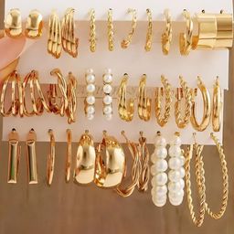 TheVineGirl Set of 18 Contemporary Hoop Earrings-image-57