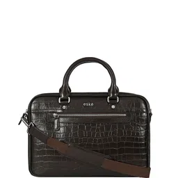 Eske Men Printed Leather Laptop Bag-47