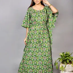 MOTHERHOOD BY SNEHAL Floral Print Maternity Kaftan Maxi Dress-image-17