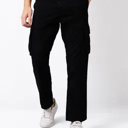 SPYKAR Men Straight Fit Mid-Rise Cotton Cargos Trouser-picture-1