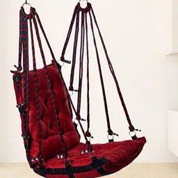 Swingzy Red Hammock Hanging Swing With Cushion-28
