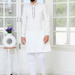 See Designs Men Geometric Embroidered Kurta with Pyjama-picture-58