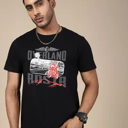 Roadster Graphic Printed Round Neck Pure Cotton T-Shirt-picture-16