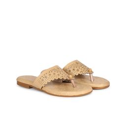 Ishransh Women Textured Open Toe Flats-4