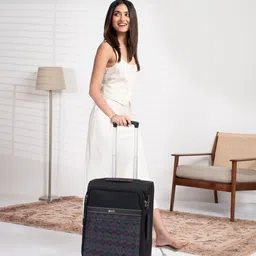ZOUK Avasa Printed Soft-Sided Cabin Trolley Bag-1
