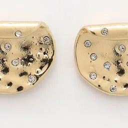 DressBerry Gold-Plated Textured Quirky Studs image 2
