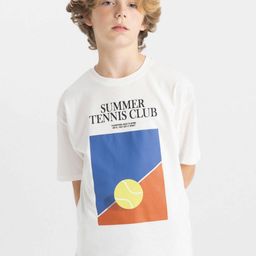 DeFacto Boys Typography Printed Round Neck Cotton T-shirt-image-46