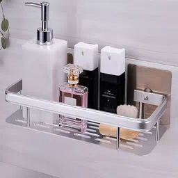HOKIPO Silver-Toned Solid Metal Bathroom Caddy-5