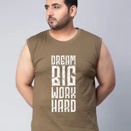 Toodle Plus Men Plus Size Printed Sleeveless Vest T-Shirt-image-5