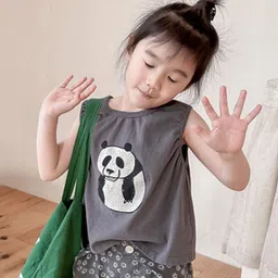 LULU & SKY Girls Printed Polo Collar Applique T-shirt-picture-18
