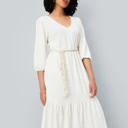 max Floral Self Design A-Line Midi Dress-picture-9