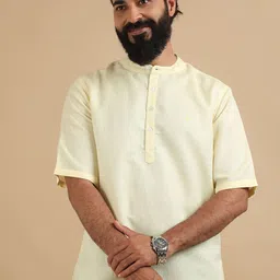 FILORI STUDIO Men Solid Daily Pure Cotton Straight Kurta-picture-31