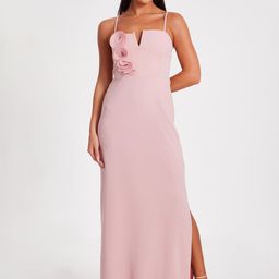 QUIZ Women Applique Shoulder Straps Bodycon Maxi Dress-image-99